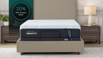 "Side view of the TEMPUR-ProAdapt 2.0 Soft Mattress highlighting its 12-inch profile and plush support layer"