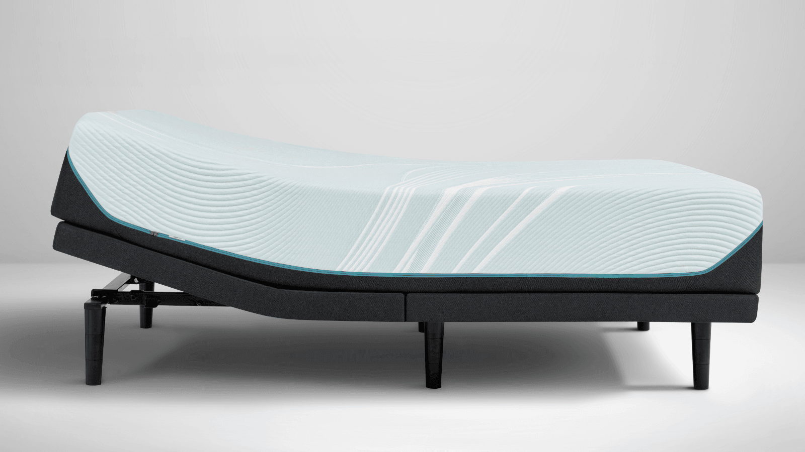 "TEMPUR-ProAdapt 2.0 Soft Mattress displayed on an adjustable base for customizable comfort and personalized sleep positions"