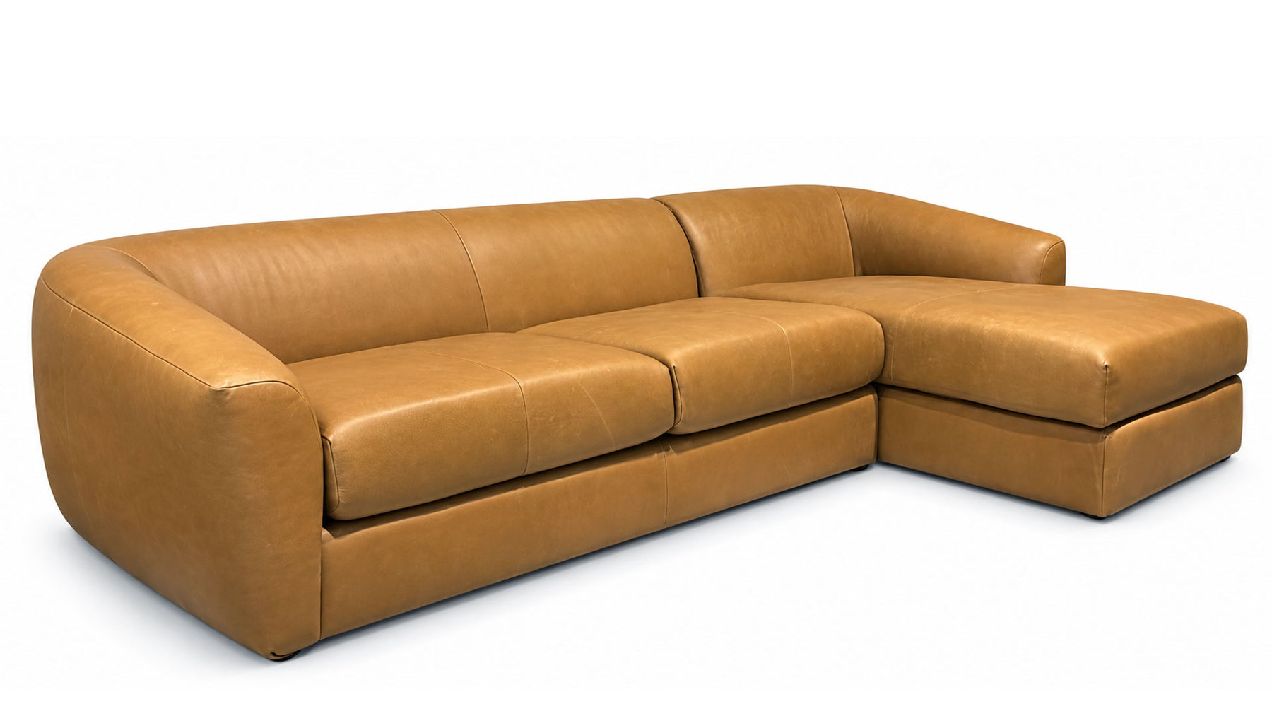 2pc Raphael Nobuck Spice Leather Sectional | Gallery Furniture