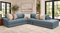 3pc Rodney Riviera Leather Sectional | GALLERY FURNITURE