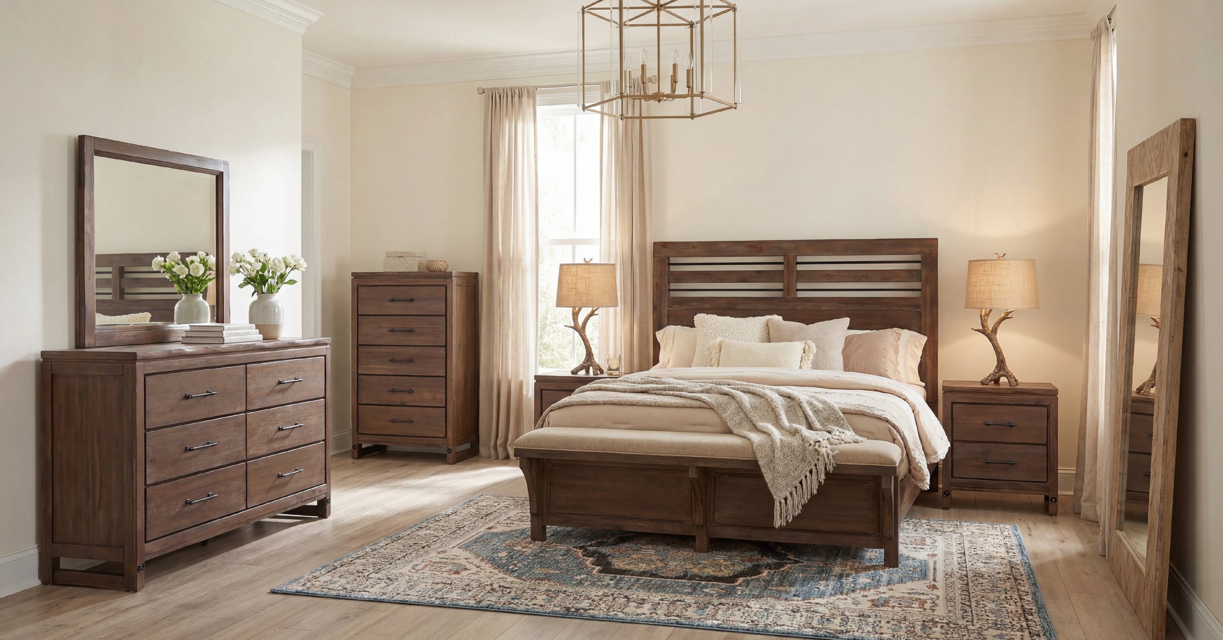 King Size Round Rock Modern Bed Frame
