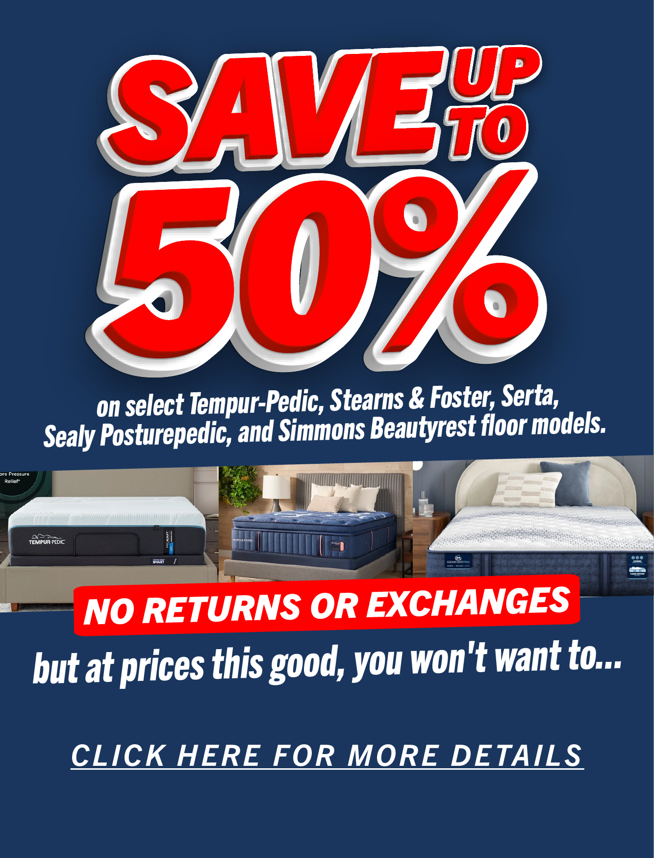 Save Up to 50% on Premium Mattresses! Image
