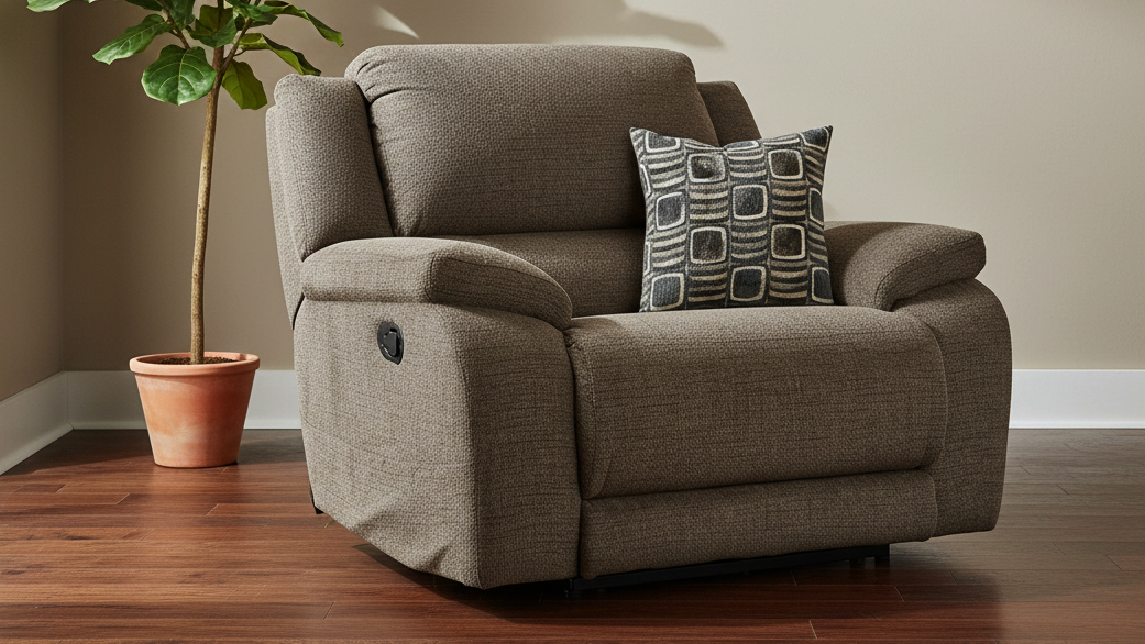 Santa Fe Nutmeg Power Recliner – Upholstered Living Room Chair Made in USA | Gallery Furniture