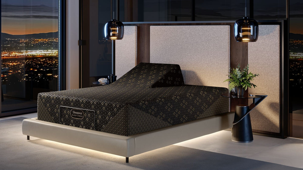 Split Head Queen Size Beautyrest Black Series 4 XCS Medium Hybrid (Mattress Only) - 30% More Cooling Power