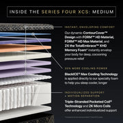 Split Head Queen Size Beautyrest Black Series 4 XCS Medium Hybrid (Mattress Only) - 30% More Cooling Power