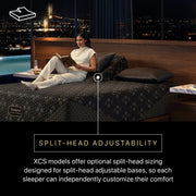 Split Head Queen Size Beautyrest Black Series 4 XCS Medium Hybrid (Mattress Only) - 30% More Cooling Power