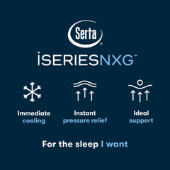 Split Head King Size Serta iSeries NXG 3500 Medium Mattress w/Adjustable Base