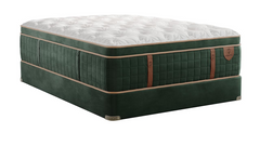 Green mattress with quilted design on a white background