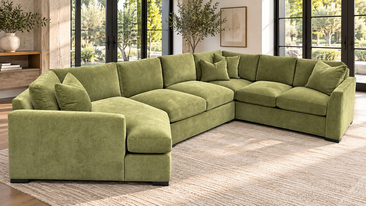 3pc Te Maven Forest Sectional with Chaise | Gallery Furniture