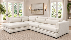2pc Triana Scrunch Coco Sectional with Armless Chaise | Gallery Furniture