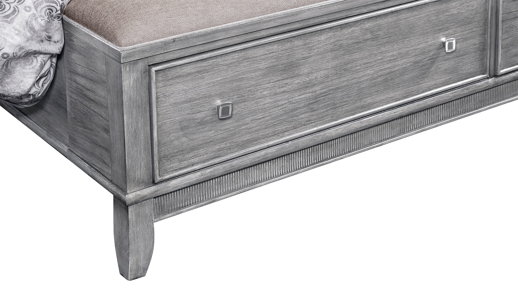Estructura de cama tapizada con cajones «Terra Modern» en tamaño Queen