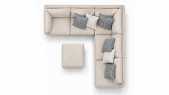 Bennet Linen Crypton Performance Fabric Armless Chair Modular Piece
