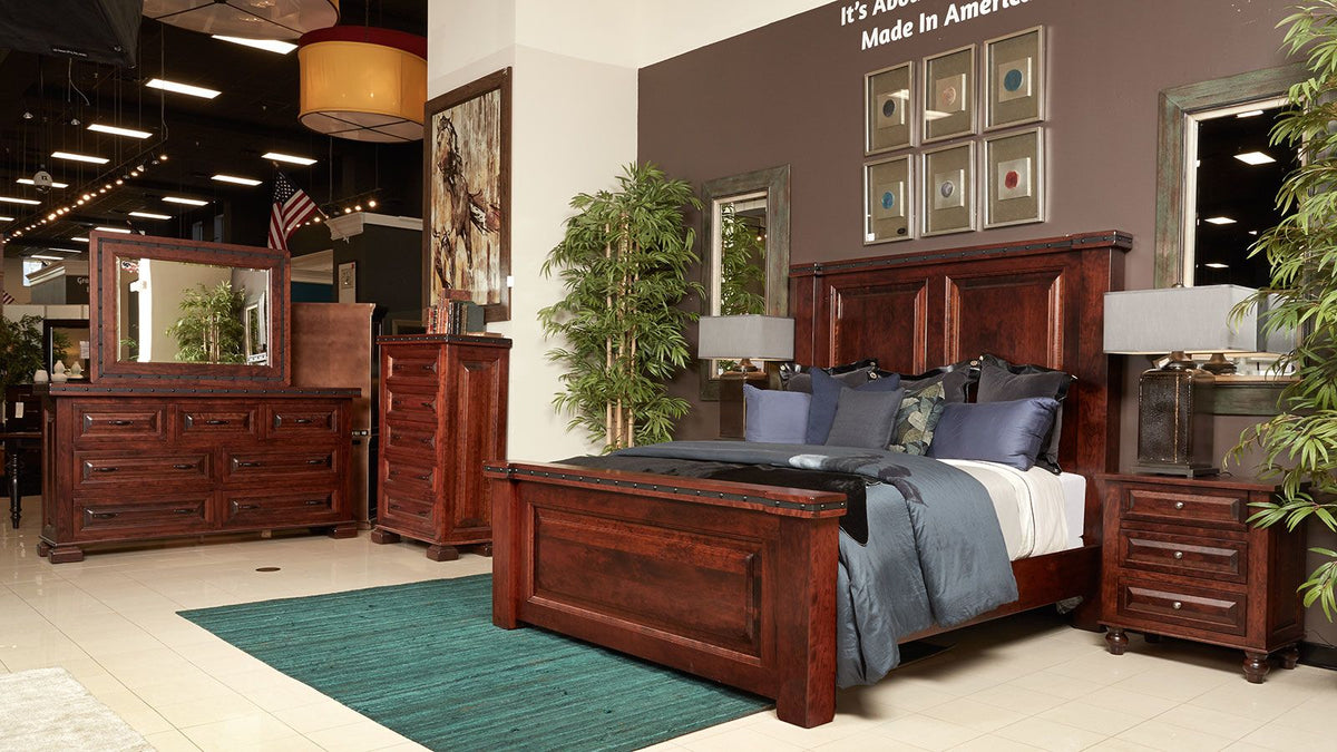 Big Bend Solid Black Cherry Wood King Bed
