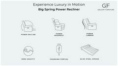 Big Spring Beige Leather P3 Power Recliner