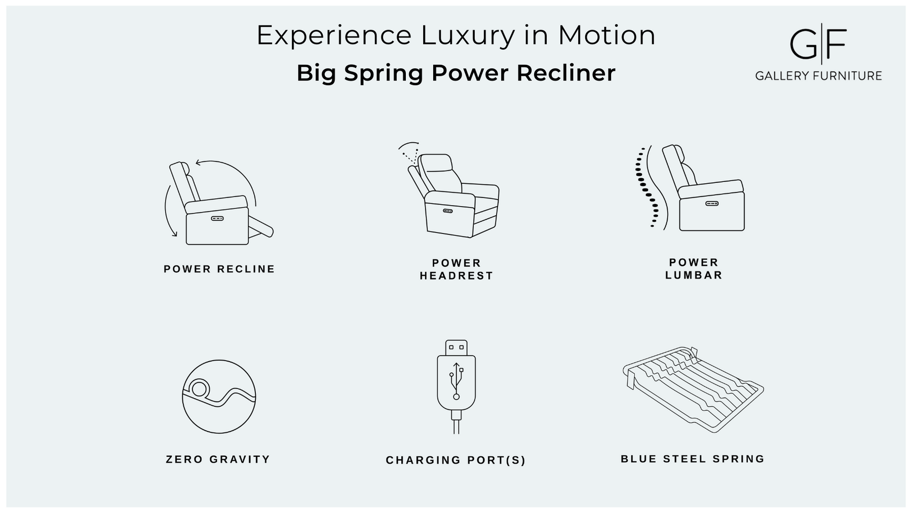 Big Spring Saddle Brown Leather Match Zero Gravity Power Recliner – Upholstered Living Room Chair| Gallery Furniture