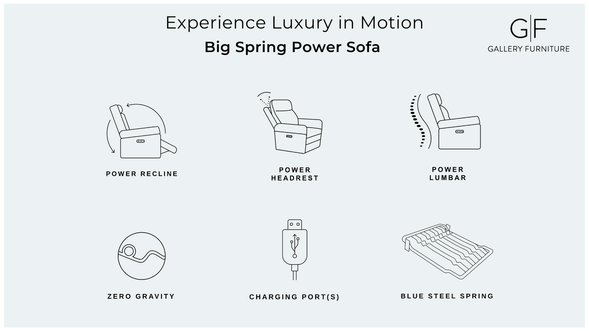 Big Spring Beige Leather P3 Power Reclining Sofa