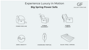 Big Spring Saddle Brown Leather P3 Power Reclining Sofa