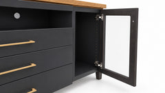 Uptown Toffee Amish Solid Wood Entertainment Stand