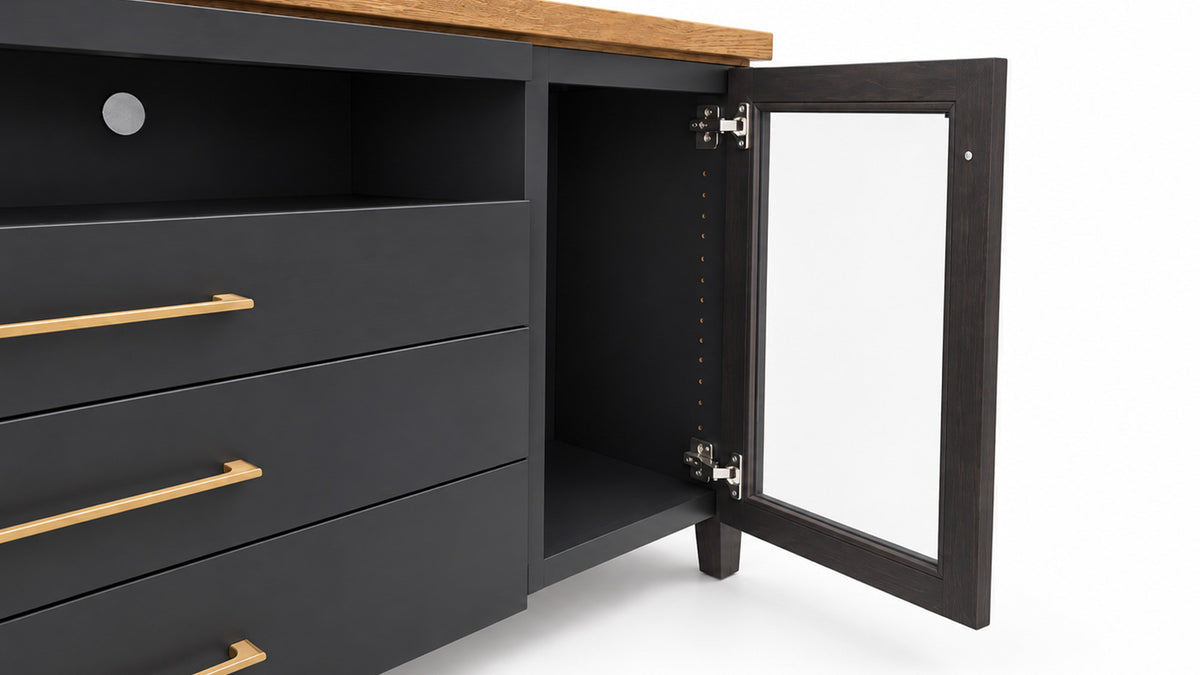 Uptown Toffee Amish Solid Wood Entertainment Stand