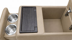 MACK'S HEART TAN LEATHER CENTER CONSOLE | MACKDULAR SECTIONAL PIECE