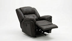 Sillón reclinable gris sobre fondo blanco