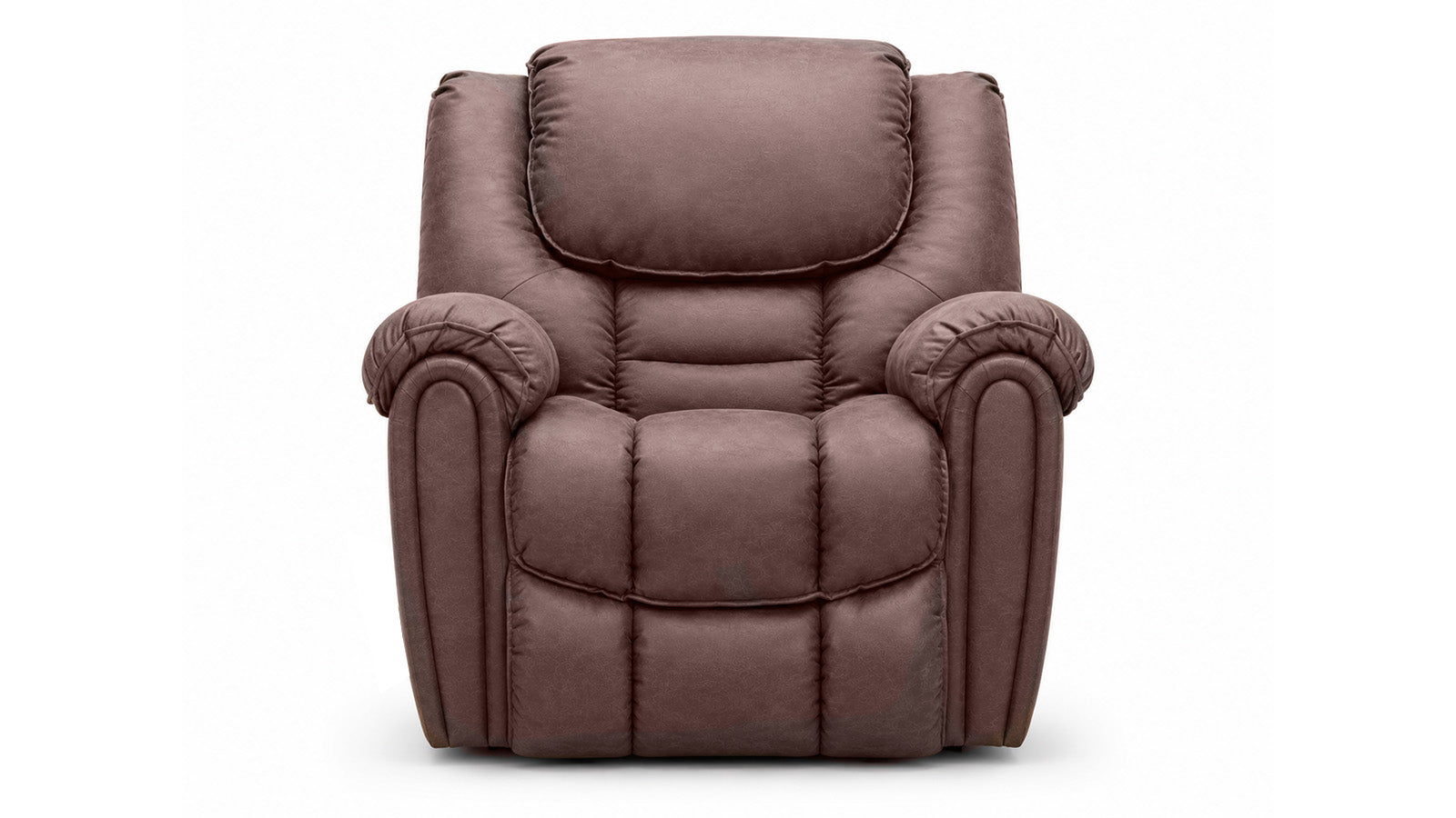 Brown recliner chair on a white background