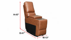 Big Spring Saddle Brown Leather Smart Console | MacModular Sectional Piece