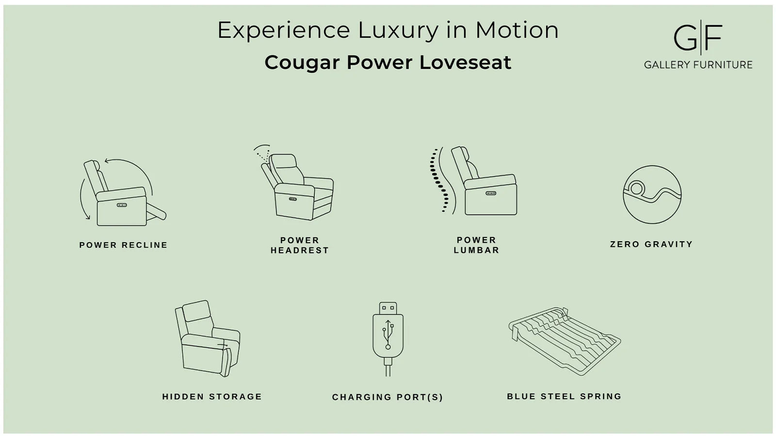 Cougar Cappuccino P3 Power Reclining Collection