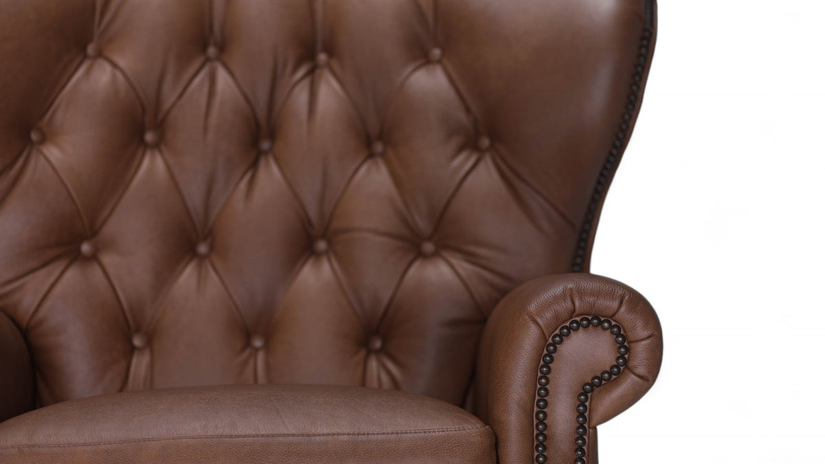 Sillón reclinable Tulsa en piel acolchada