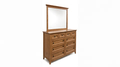 Lake Houston Amish Solid Wood Almond Dresser and Mirror