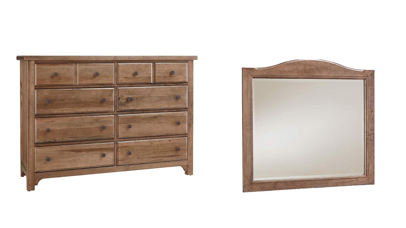 Cool Farmhouse 8 Drawer Dresser w/Mirror
