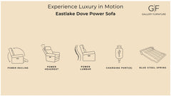 Eastlake Leather Power Reclining Sofa With Power Headrest