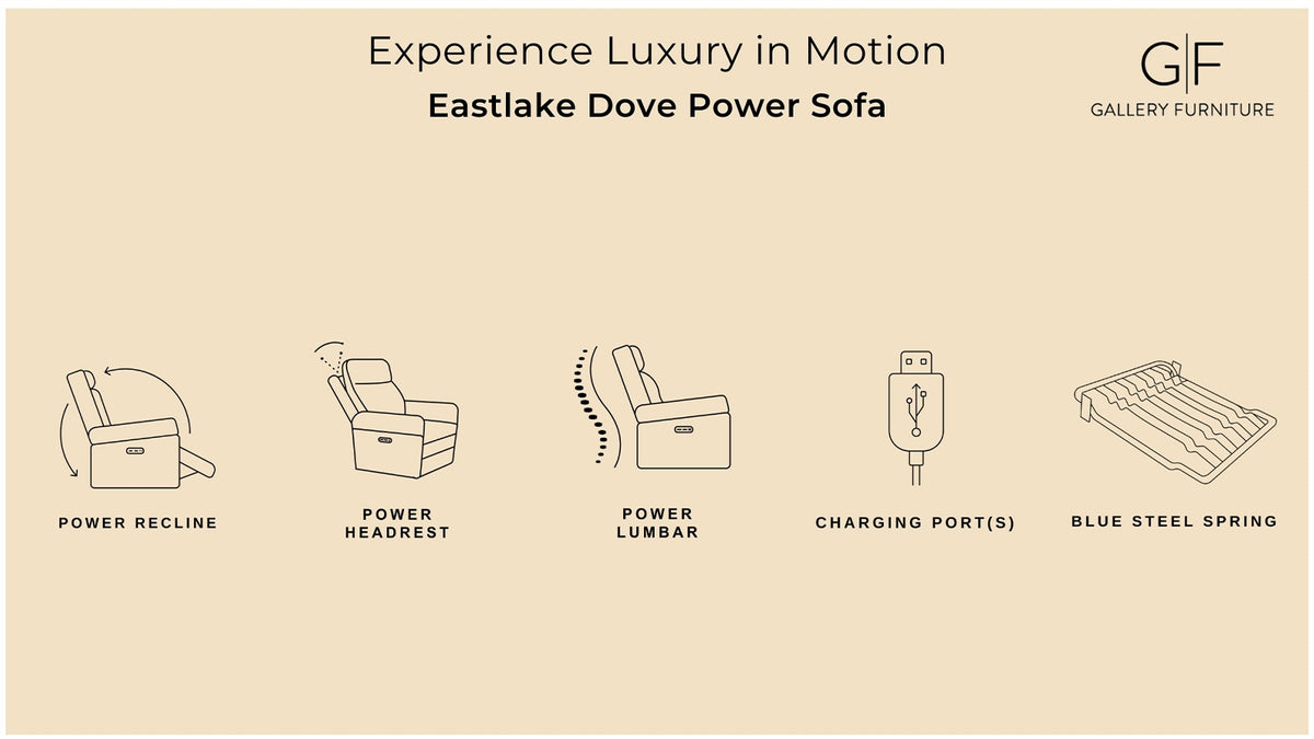 Eastlake Leather Power Reclining Sofa With Power Headrest