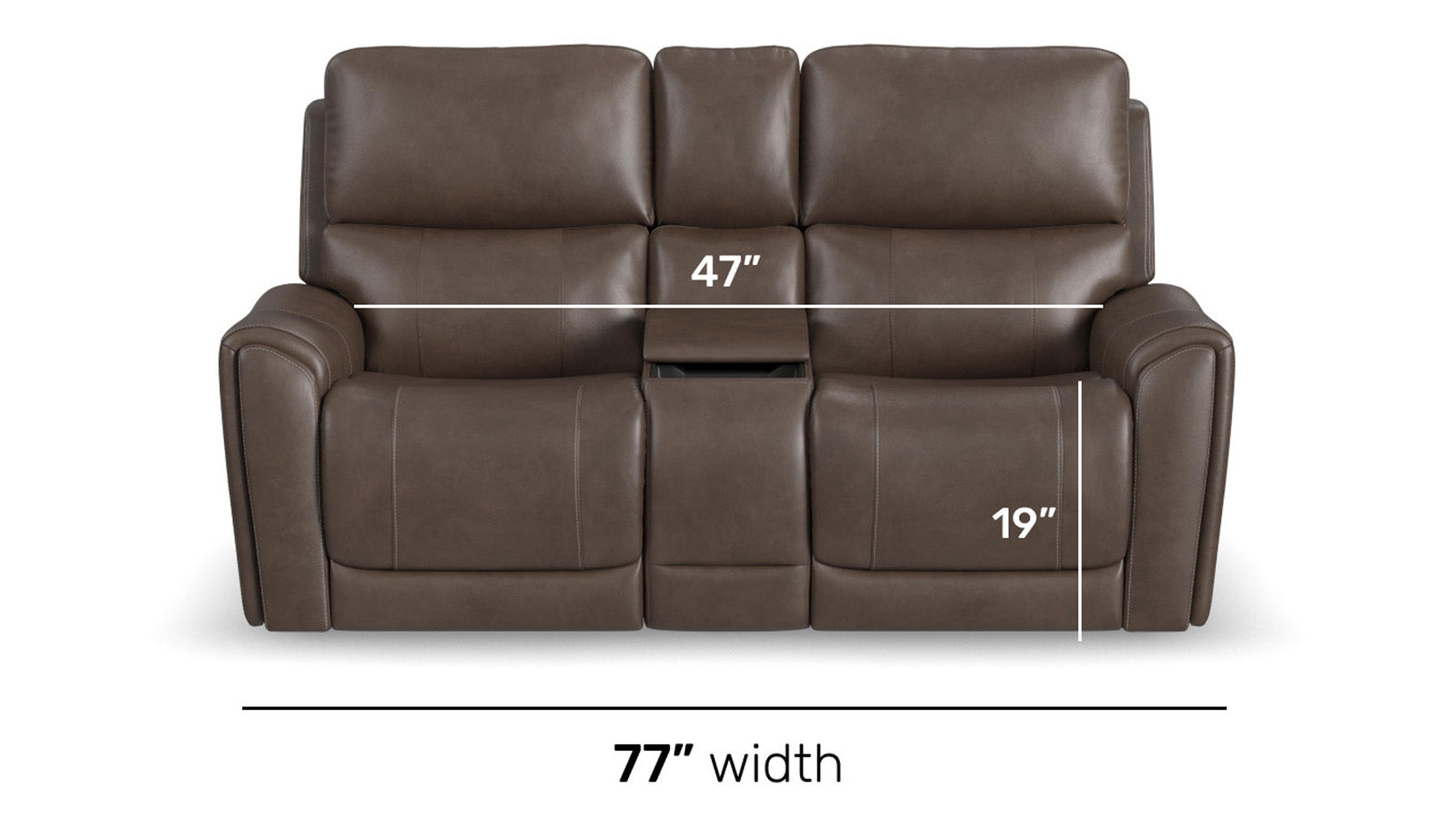 Loveseat Cougar Cappuccino P3  c/Consola Reclinable Eléctrico