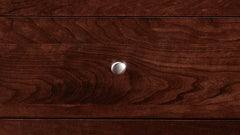 Mesita de noche moderna de madera maciza de cerezo negro de Gladewater con 2 cajones