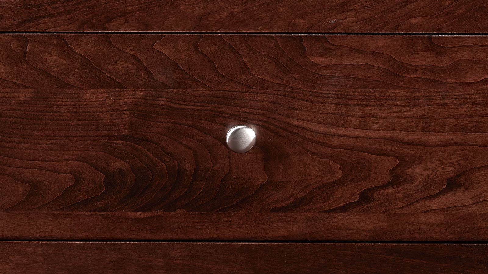 Mesita de noche moderna de madera maciza de cerezo negro de Gladewater con 2 cajones