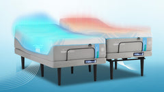 "Active Breeze Mattress on ProSmart® Air Base with Dual-Zone Cooling and Pressure-Relieving TEMPUR-Material™"
(Focuses on cooling features, air base, and the TEMPUR-Material™.)