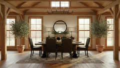 Huntsville 96" Solid Black Cherry Trestle Dining Table