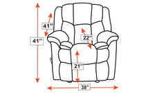 Roadrunner Butte Grey Rocker Recliner