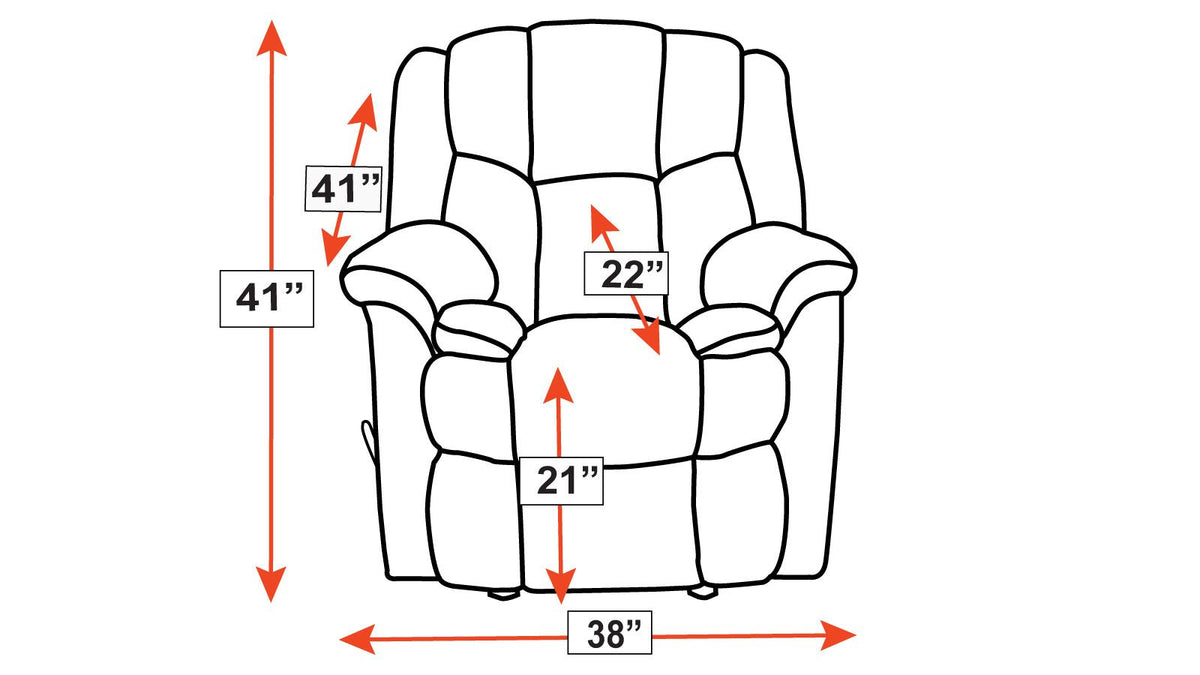 Roadrunner Butte Grey Rocker Recliner