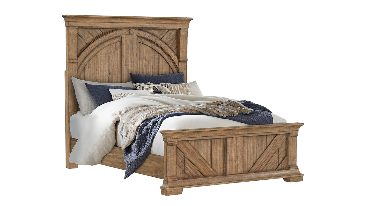 Vermont Queen 3 pc Bedroom Set (Queen Bed, Nightstand, Dresser & Mirror)