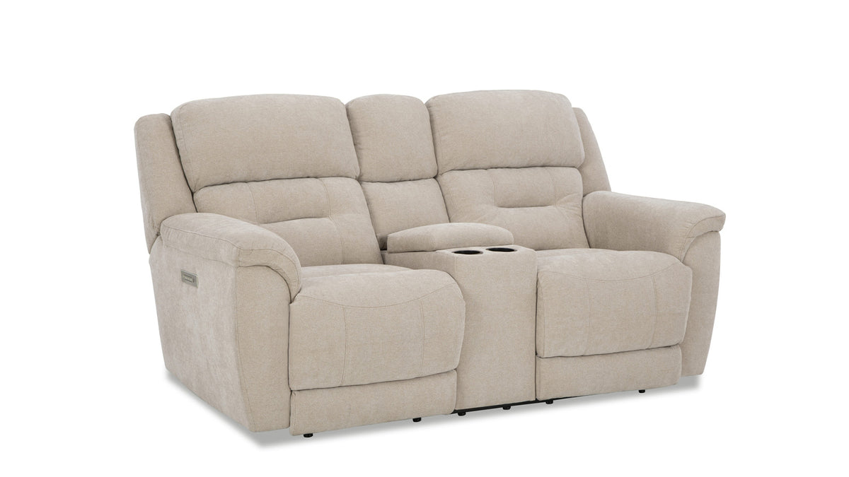 Knockout Stone P3 Power Reclining Loveseat w/Console