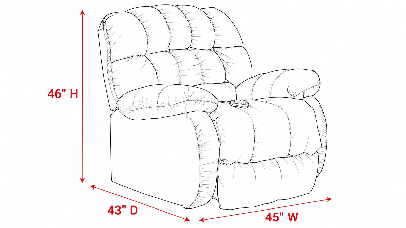 line drawing with measurements