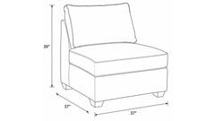 Degorgeous Ash Amless Chair Modular Piece | Made in USA | Gallery Furniture