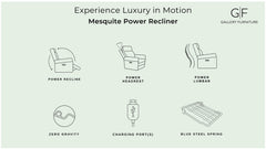 RECLINABLE MESQUITE MARRÓN ELÉCTRICO 
