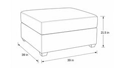 Bennet Linen Storage Ottoman | Made in USA | Gallery Furniture