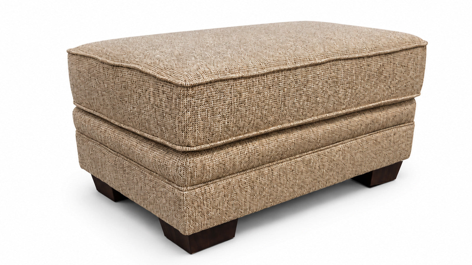 Tweed-Rebela Chestnut Ottoman | Revolution Performance Fabrics