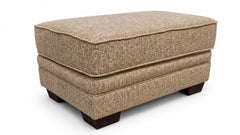 Tweed-Rebela Chestnut Ottoman | Revolution Performance Fabrics