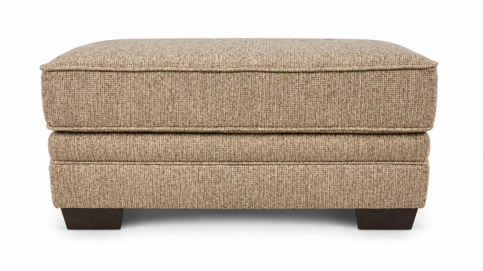 Tweed-Rebela Chestnut Ottoman | Revolution Performance Fabrics