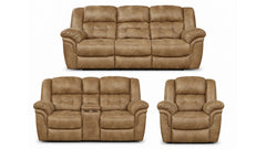 Frontier Almond 3 Piece Power Reclining Sofa Set